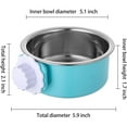 thumbnail image 2 of clackibukvyz 2 Pack Pet Food Bowl, Stainless Steel Hanging Dog Bowls for Puppy, Cat, Rabbit, Guinea Pigs, 2 of 7