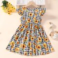 thumbnail image 6 of Kkkded 18M- 6T Girls Summer Dresses Toddler Short Sleeve Crewneck Swing Dress Soft Breathable Sundress for Baby Kids, 6 of 9