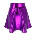 thumbnail image 4 of Wowcloth Women's Mini Skirt, Solid Color with Glossy Finish for Party and Daily Wear, 4 of 6
