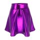 thumbnail image 2 of TaTaai Women Solid Color Shiny High Waist Mini Skirt Stretchy Fabric Soft Machine Washable No Fading Versatile Daily Party Street Casual Wear Above Knee Skirt Gift, 2 of 5