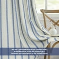 thumbnail image 5 of DriftAway Farmhouse Linen Blend Blackout Curtains for Bedroom Double Layers Striped Printed Linen Curtains Thermal Insulated Rod Pocket Back Tab Treatment for Living Room 2 Panels W52 x L72 Navy, 5 of 5