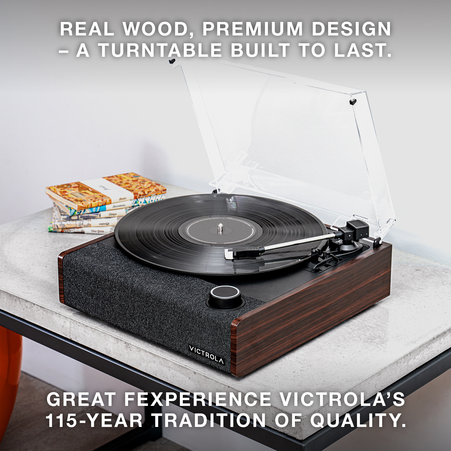 Victrola Eastwood II Bluetooth Record Player with 3 speed Turntable