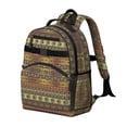 thumbnail image 2 of Boho Golden Ethnic Pattern Backpack for School,Cute School Bag,Schoolbag with Adjustable Shoulder Straps & Padded Back,15.25"x11.5"x5.25", 2 of 5