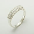 thumbnail image 3 of LBG British Made 14k White Gold Cubic Zirconia Womens Promise Ring - 33 size options - Size 9.5, 3 of 7