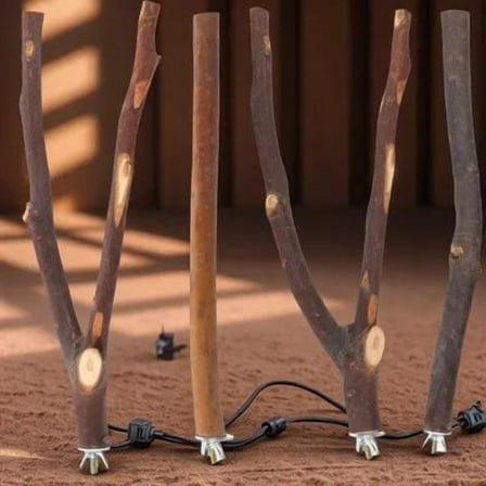 UPOUART 4pcs Bird Cage Perch Stick Wood Assorted Color for Pet Birds