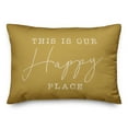 thumbnail image 2 of Creative Products Happy Place Yellow 14 x 20 Indoor / Outdoor Pillow, 2 of 3