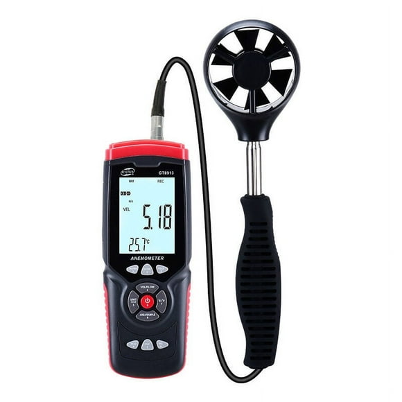 Accurate Wind Meter for Indoor & Outdoor Use, Digital Wind Speed Meter with CFM Display, Wind Chill Calculation