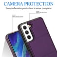 thumbnail image 3 of Allytechgroup Wallet Case for Samsung Galaxy S21 FE with Credit Card Slot, PU Leatehr Phone Case with Stand RFID Blocking Shockproof Back Cover for Samsung Galaxy S21 FE for Women Men, Darkpurple, 3 of 5