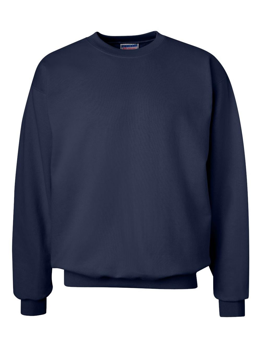 Hanes - Fleece Ultimate Cotton Crewneck Sweatshirt - Walmart.com