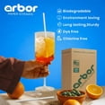 thumbnail image 3 of FPN Arbor Paper Drinking Straws 7.5 Inch White 550 Count | Eco Friendly Disposable Paper Straws for Cold Drinks, Juice & Party Supplies | Durable Compostable Drinking Straws Bulk Pack, 3 of 9