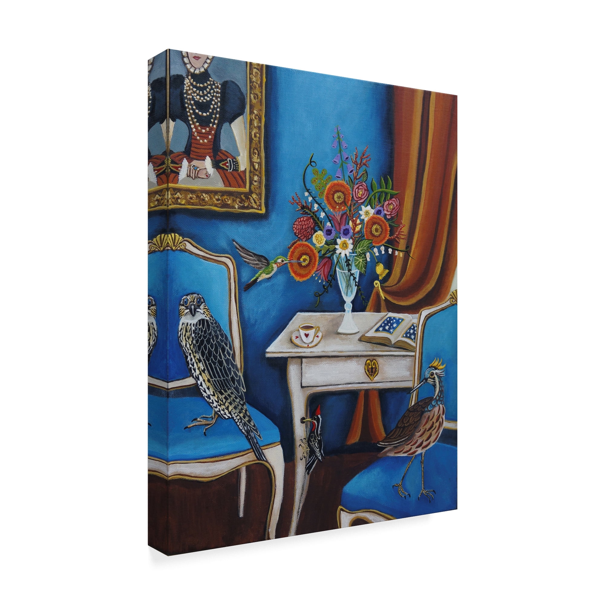 Trademark Fine Art 'Bird House Floral' Canvas Art by Catherine A Nolin