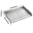 thumbnail image 6 of KFFKFF Stainless Steel Grill Griddle, 32" X 17", Universal Rectangular Flat Top Plate, Nonstick Grill Pan Suitable for BBQ Charcoal/Gas Grill, with 2 Handles and a Grease Groove with Hole, 6 of 9