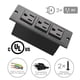 thumbnail image 5 of 4 LEAF Tira de alimentaci&oacute;n empotrada, negro, 3 salidas CA, cable de 6.56 pies, para gabinete, montable, ABS + PC antifuego, 5 of 6