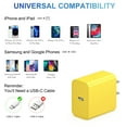 thumbnail image 7 of Coreykin 20W USB C Wall Charger-Super Fast Charger with 6FT Cable-Compatible with iPhone 14/14Pro/13/13 Pro/12/12Pro/XS/Max/XR/X/8/8 Plus-Yellow, 7 of 7