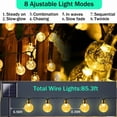 thumbnail image 6 of DAYBETTER Solar Outdoor String Lights, 85FT 200LED Crystal Globe Lights with 8 Lighting Modes, Waterproof Patio Lights for Garden Yard Party Decor (Warm White), 6 of 9