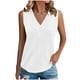 thumbnail image 3 of Sudaderas con capucha cómodas,Camiseta plisada con cuello en V para mujer, top informal sin mangas, poliéster suave, largo regular, ideal para todas las estaciones, sopatenor, 3 of 9
