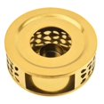 thumbnail image 2 of 2 calentadores de tetera de acero inoxidable cepillado con soporte dorado, 2 of 7
