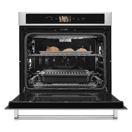 KitchenAid - Smart Oven+ 30" Built-In Single Electric Convection Wall Oven - Stainless Steel