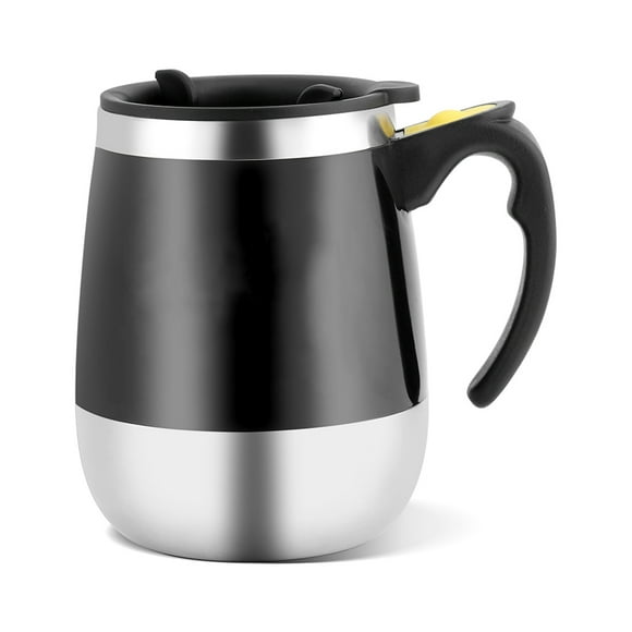 Jadeshay Self Stirring Coffee Mug Electric Auto Magnetic Mug Automatic Mixing Cup Spinning Cup 400ml Stirring Mug Stainless Steel with Lid