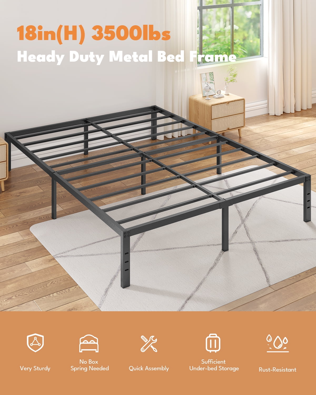 18 inch twin sale xl bed frame