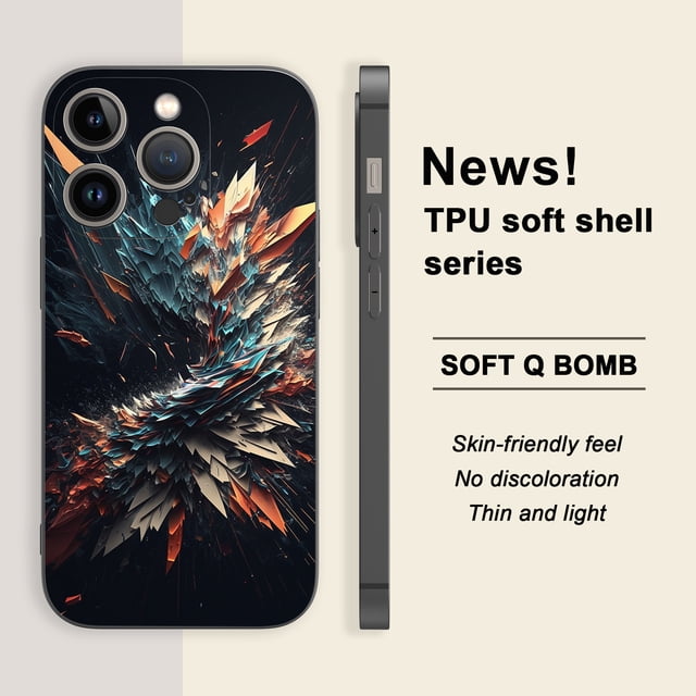 Agregue un poco de personalidad a su iPhone con esta divertida funda para teléfono plateada mate de doble capa