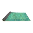 thumbnail image 2 of Ahgly Company Indoor Square Oriental Turquoise Blue Traditional Area Rugs, 3' Square, 2 of 4