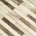 thumbnail image 2 of Vegan Patchwork Beige Brick Print Faux Hide/Cowhide Area Rug/Carpet, 2 of 3