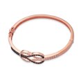 thumbnail image 2 of Bling Jewelry Womens Romantic Tri Tone CZ Love Knot Infinity Bangle Bracelet Rose Gold Plated Brass, 2 of 6