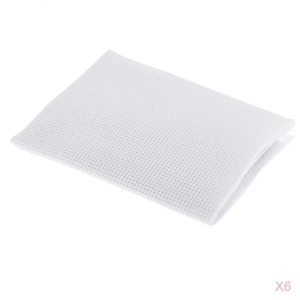 6 Piezas De Tela Blanca Hugo Tela De Bordado 14 Unidades 17x12 Pulgadas