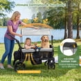 thumbnail image 5 of Bobiber Collapsible Wagon Stroller 2 Seater with 3-Point Harnesses, Canopy, Storage Bag, Adjustable Handlebar, 2 Cup Holders, Gray, 5 of 10