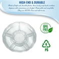 thumbnail image 5 of Smarty 14" Clear Big 6-Partition Round Disposable Plastic Trays 24ct, 5 of 5
