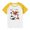 Yellow, variant on vokkrv Girls Boys Short Sleeve Cartoon Print T Shirts Kids Summer Tops Crewneck Tees 3-14 Years Beige 9 Years