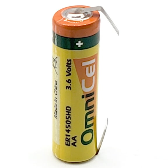 OmniCel ER14505HD 3.6V AA Lithium Battery w/ Tabs Sensors Detectors