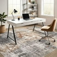 thumbnail image 6 of Area Rug Living Room Rugs - 7x9 Washable Large Soft Indoor Neutral Modern Abstract Low Pile Rug Carpet for Bedroom Dining Room Farmhouse Home Office - Grey Brown, 6 of 8