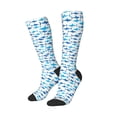 thumbnail image 2 of Fotbe Party Shark Cute print Women's Men's Novelty Crew Socks Cotton Socks Knee High Socks for Walking,Running,Nurses,Pregnancy, 2 of 9