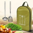 thumbnail image 4 of Baohd 8 Piece Set Camping Cooking Tool Tableware Cookware Storage Bag Outdoors Picnic Large Capacity for Kitchen Hiking Pouch Bags Beige/8Pcs/Set, 4 of 6