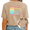 1-Brown, variant on Giffimy Women's Brown Rainbow Brain Back Print Tee Vintage Washed T-Shirt Short Sleeve Relaxed Fit Top