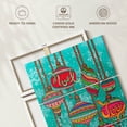 thumbnail image 6 of Elephant Stock Baubles In The Snow Wall Art - Vertical Multi Panel Canvas - Living Room Wall Decor - Holiday Multi Panel - Turquoise And Red Decor By Hello Angel - 28" x 45", 6 of 8