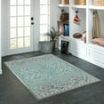 thumbnail image 3 of Maples Rugs Pelham Transitional Vintage Scroll Grey Blue Non Slip Indoor Area Rug, 3'4 x 5', 3 of 8