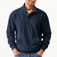 thumbnail image 3 of Fengyings Clearance Mens Shawl Collar Pullover Sweaters V Neck Button Down Cable Knit Sweater Tops, 3 of 7