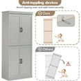 thumbnail image 4 of Roromall 70" Pantry Cabinet, Kitchen Pantry Cabinet with 2 Doors 3 Adjustable Shelves, Freestanding Cupboard, Modern Storage Cabinet for Bathroom, Dining Room, Living Room, 4 of 8