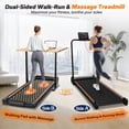 thumbnail image 3 of BEROCA Portable Treadmill with Foot Massage, Dual-Side Foldable Treadmill with Incline and Handle, Under Desk Treadmill For Home Office with APP Remote Control LED Display, 3 of 9
