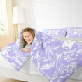 thumbnail image 5 of Homewish Kawaii Bow Knot Full Size Comforter Sets,Vintage Baroque Floral Bedding Comforter Set,Purple White Bedding Sets For Girl Teens,Super Cozy Room Decor Reversible,3-Piece, 5 of 9