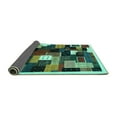 thumbnail image 2 of Ahgly Company Indoor Rectangle Abstract Turquoise Blue Contemporary Area Rugs, 5' x 7', 2 of 4