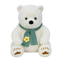 9" Small Polar Bear Plush Toy, Cute Cuddly Soft Stuffed Animal, Cozy Hugging Pillow, Decorative Animal Plush for Home, Bedroom, Sofa, Nap, Christmas or Valentine’s Day Gift Idea