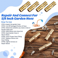 thumbnail image 4 of 24 Pieces Hose Repair Connectors with Claps Brass Garden Kit Fitting Water Solid Female, 4 of 8