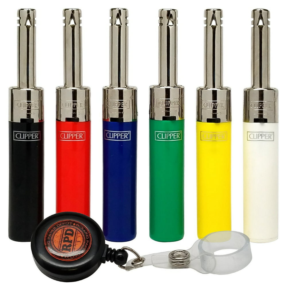 Clipper Mini Tube Lighter "Chrome Tops" (1 Set/6 Lighters) w/ RPD