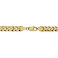 thumbnail image 4 of 14k Yellow Gold 20 Inch 8.5mm Curb Chain Necklace Pendant Charm Beveled, 4 of 9