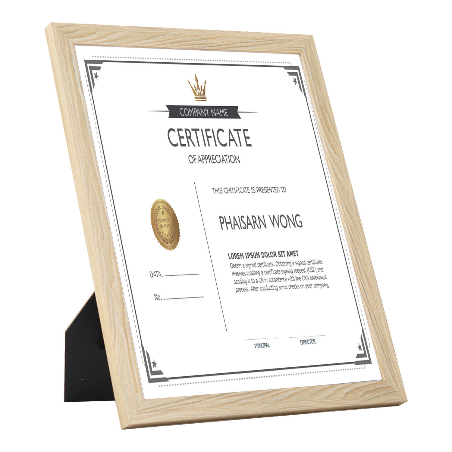 Scholartree 7 PACK 8.5x11 Picture Frame, Award Certificate Diploma Document Bulk 8.5 by 11 College Frames, Wall or Tabletop, Wood Grain Finish