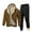 01 Brown, variant on YueHuiYing Sweatsuits for Men's 2 Piece with Zipper Pockets Warm Casual Elastic Waist Hoodie Tracksuit Sets Jogging Sports Casual Sweat Suits
